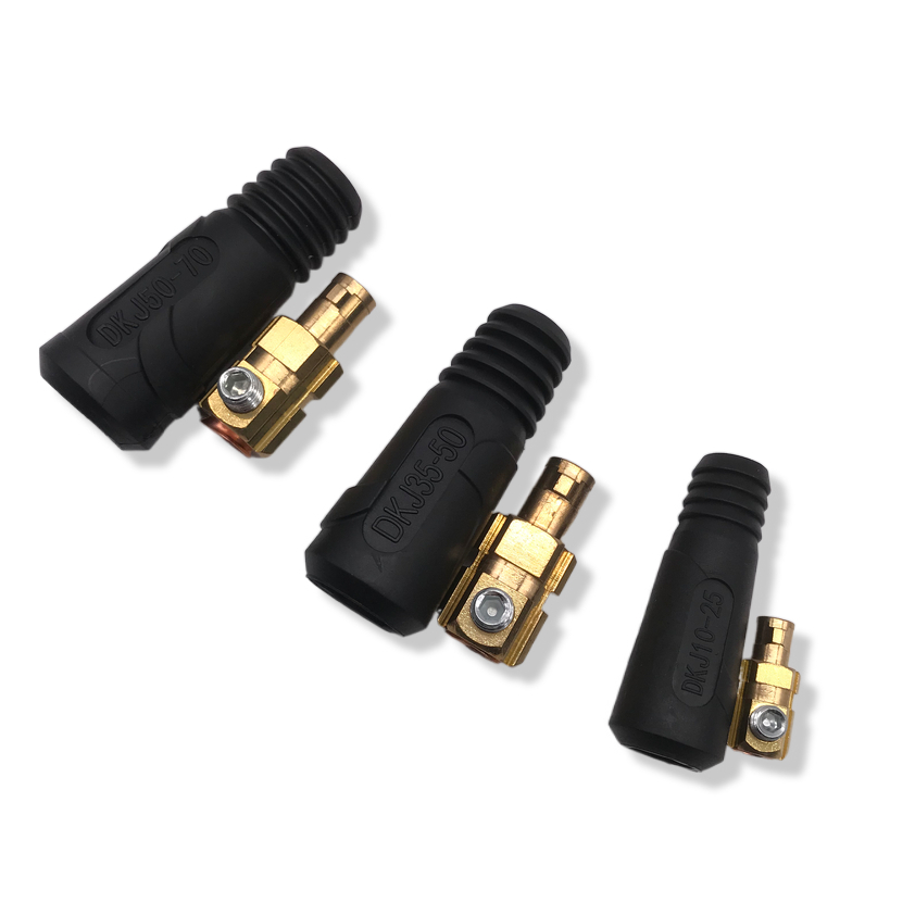 different size of cable joint tig welding parts cable connector male and female